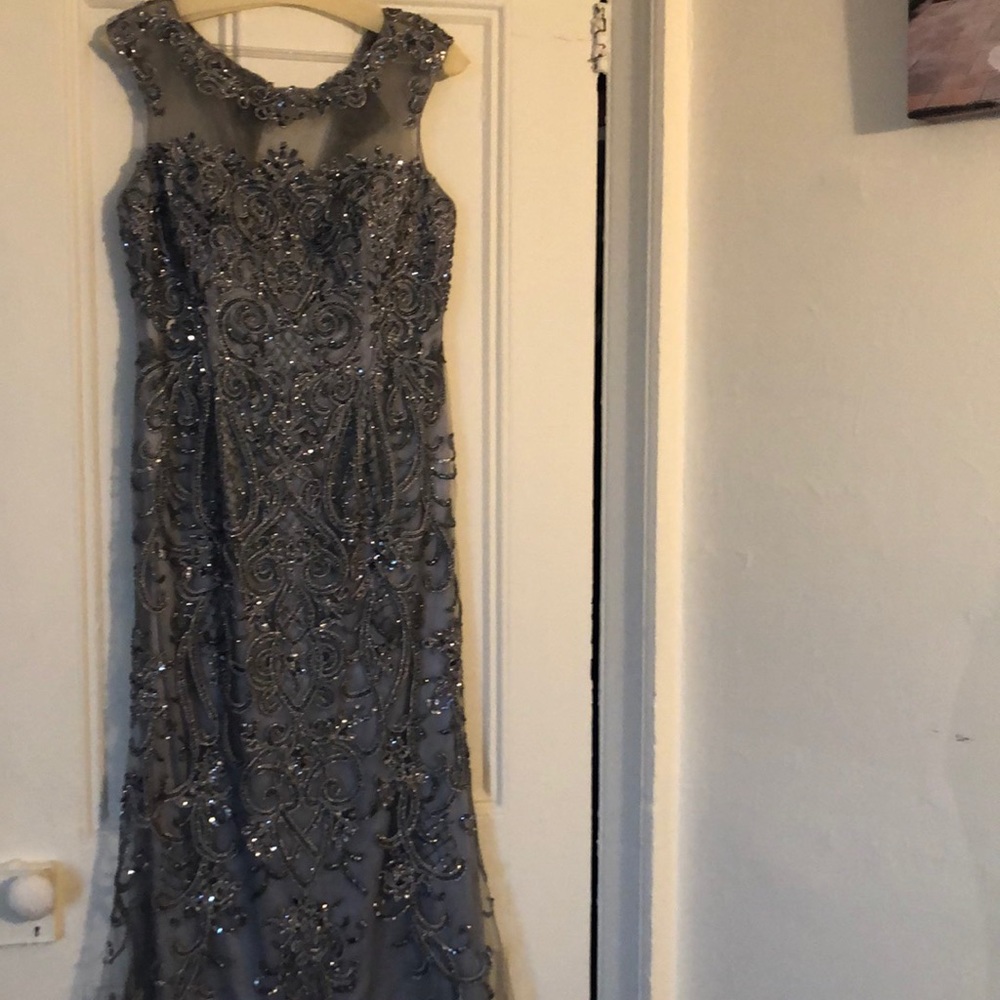 Fancy silver party dress